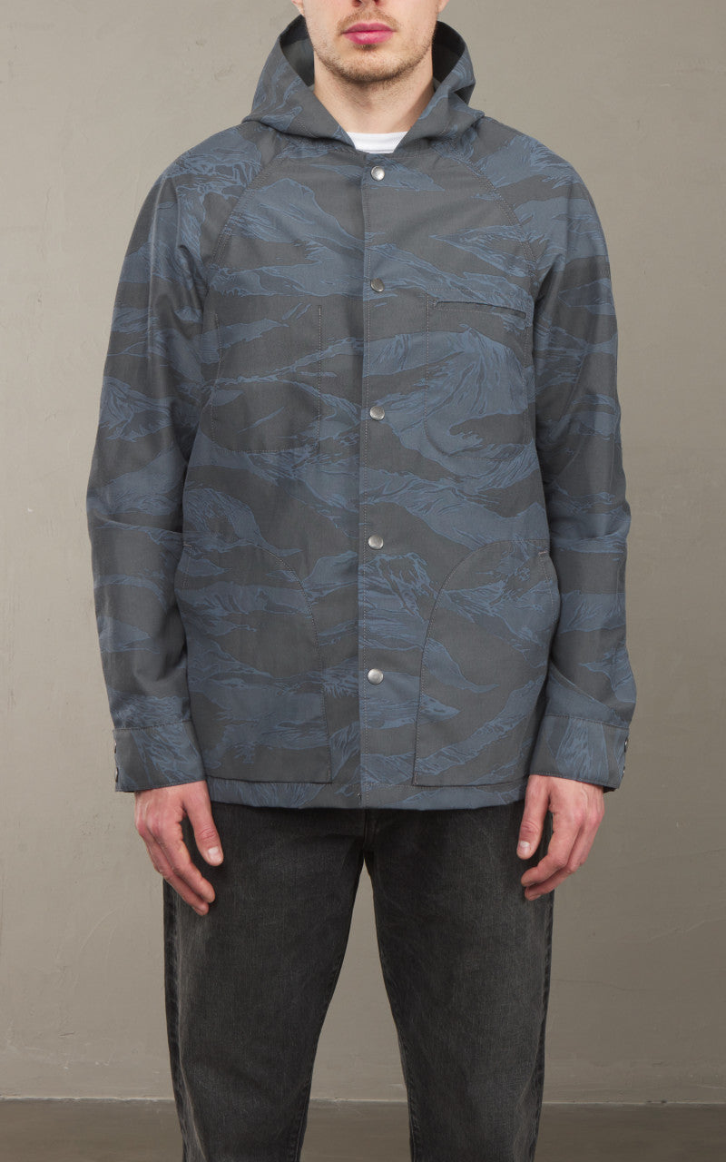 Rogue Territory Hooded Supply Jacket Tiger Camo Blue