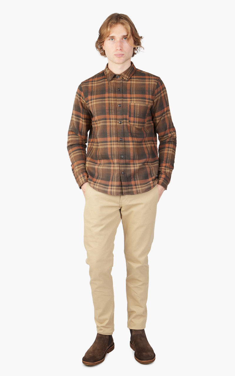 Rogue Territory Oxford Shirt Copper Plaid