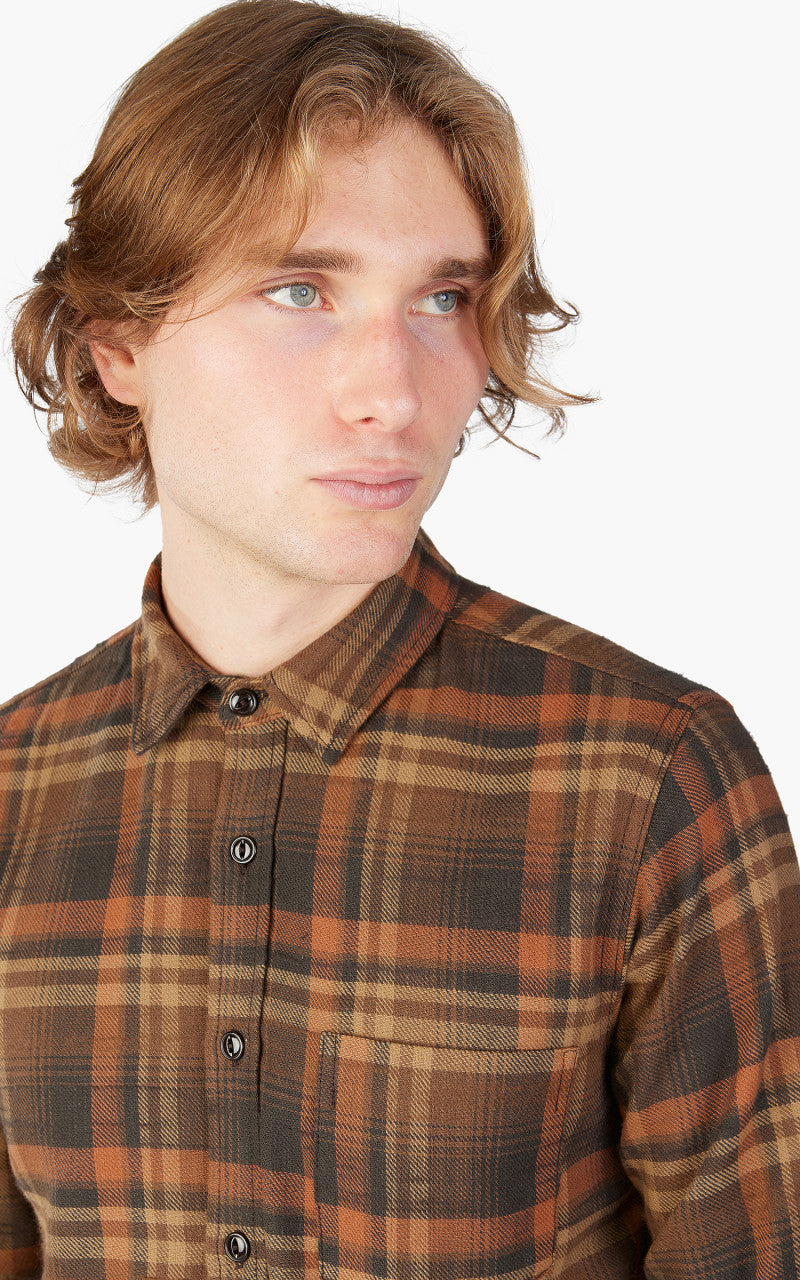 Rogue Territory Oxford Shirt Copper Plaid