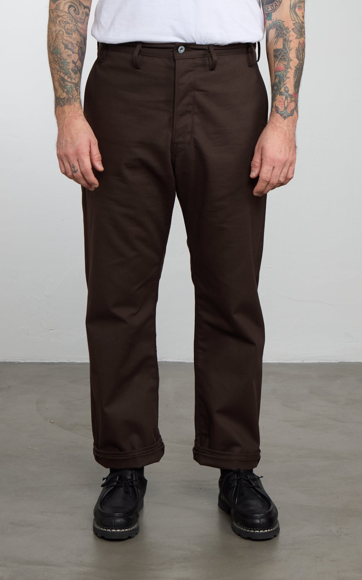 Rogue Territory Relaxed Trouser Selvedge Canvas Dyed Brown