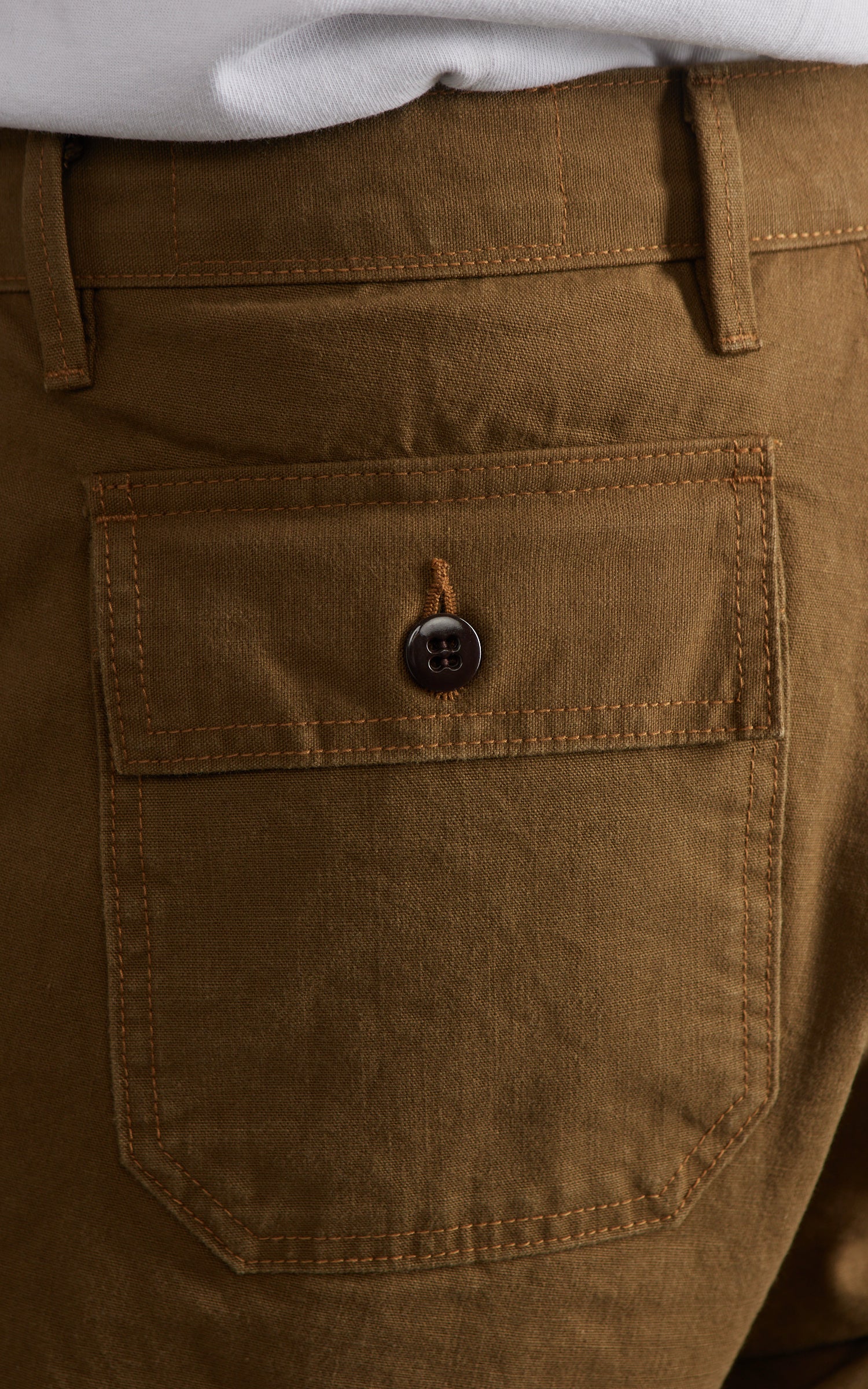 Rogue Territory Fatigue Pants Dyed Canvas Selvedge Golden Brown