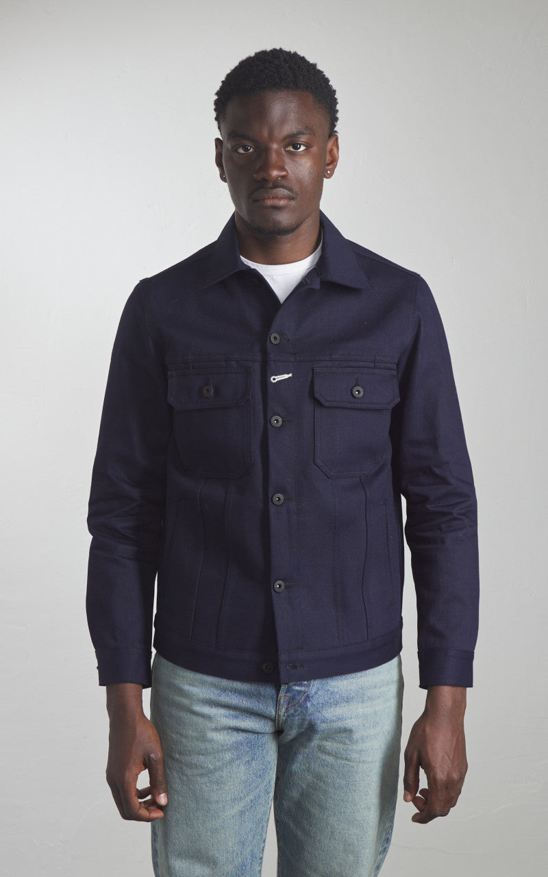 Rogue Territory Cruiser Jacket Selvedge Indigo x Black 13.5oz