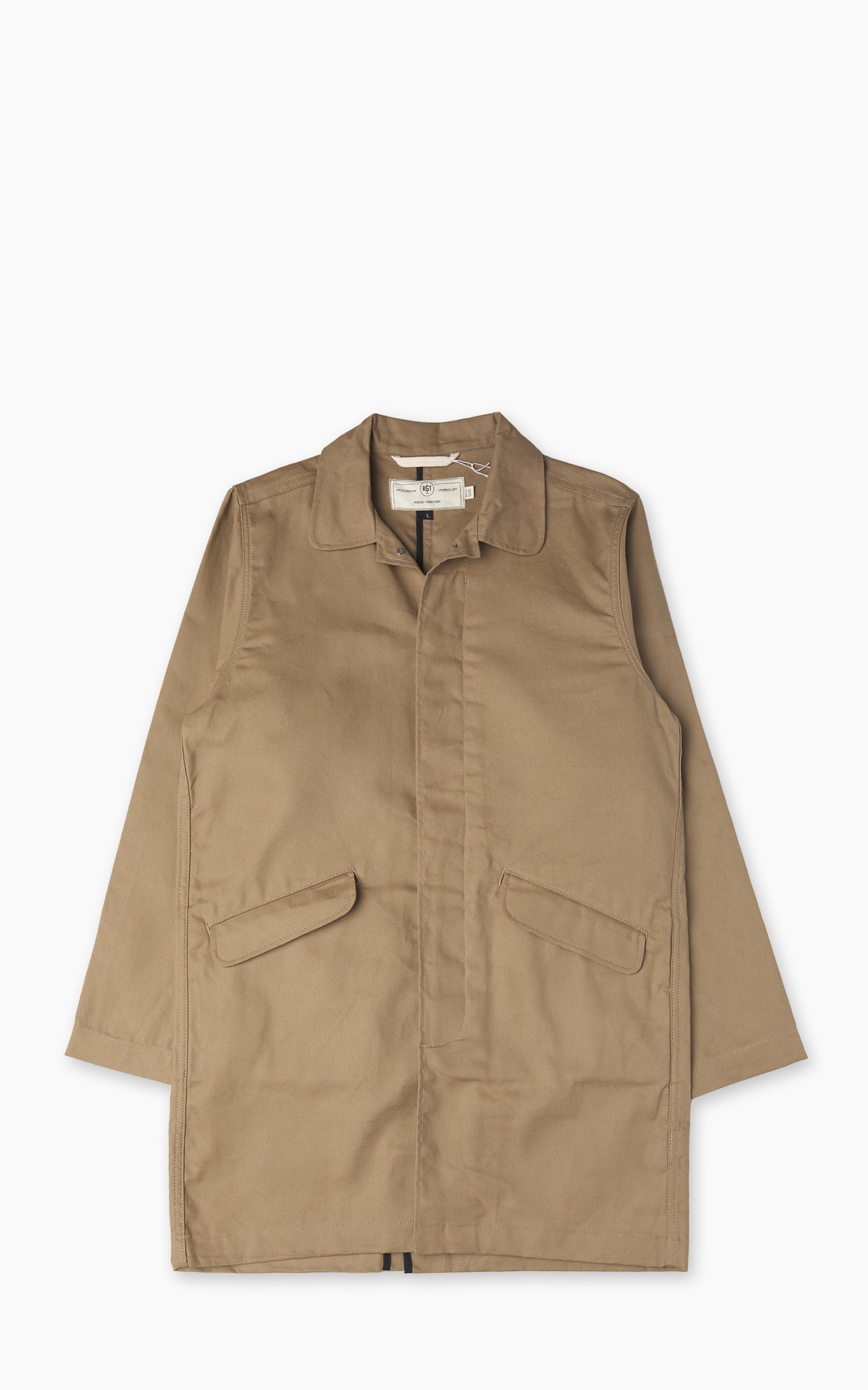 Rogue Territory Trench Coat Dry Waxed Canvas Khaki