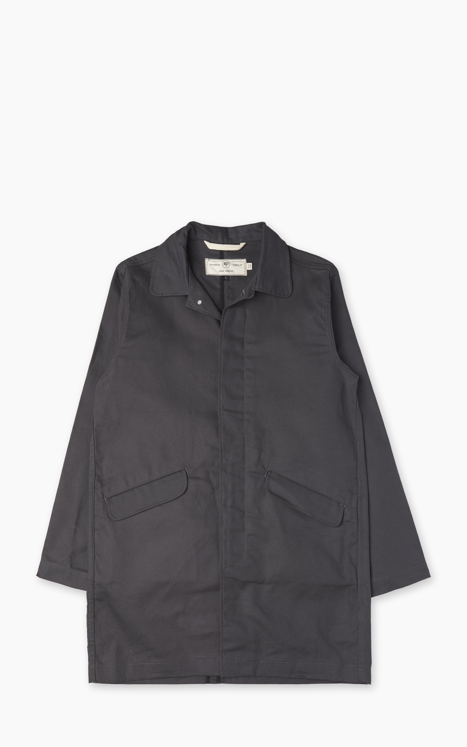 Rogue Territory Trench Coat Dry Waxed Canvas Grey