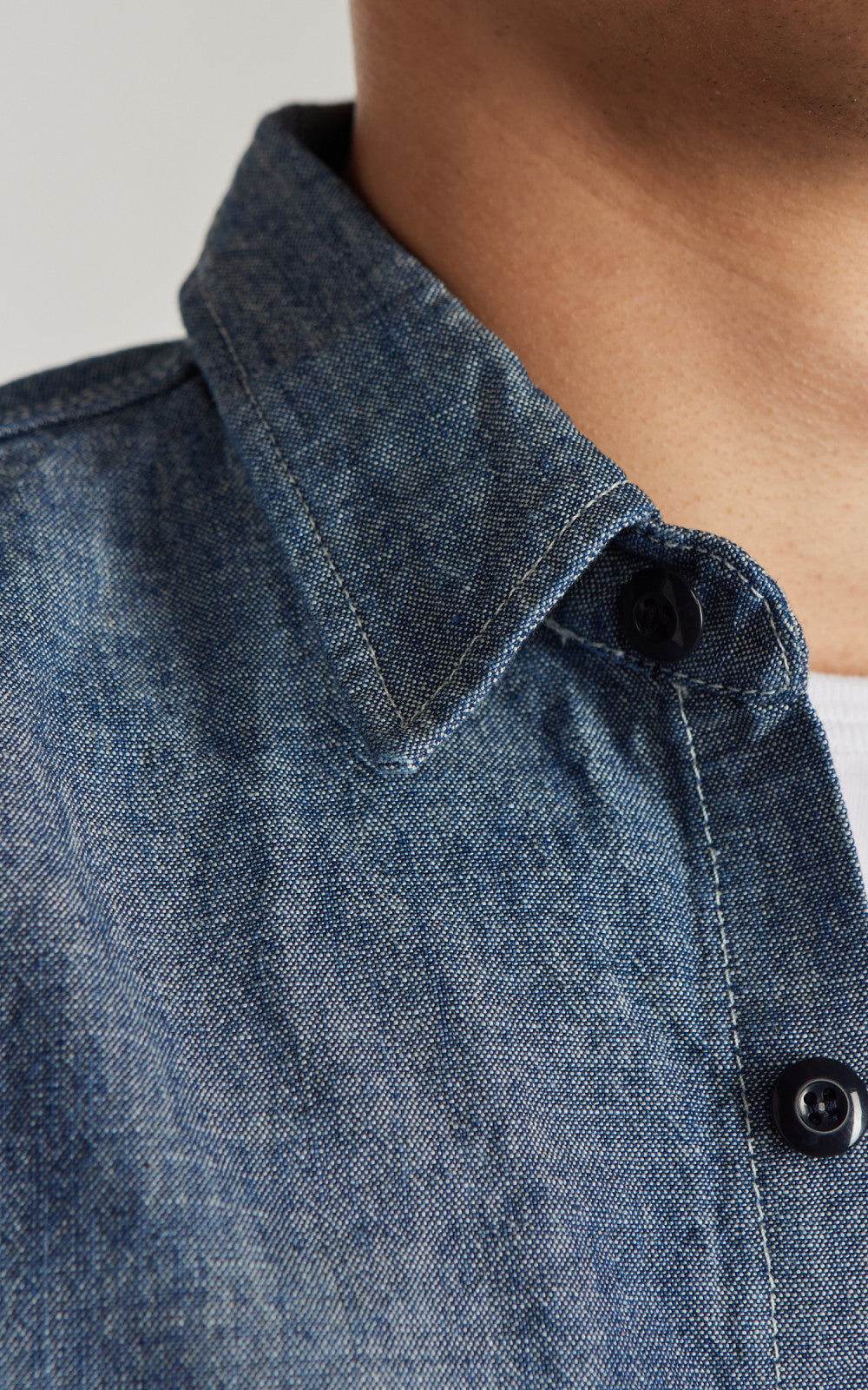 Rogue Territory Work Shirt Rinsed Chambray Indigo