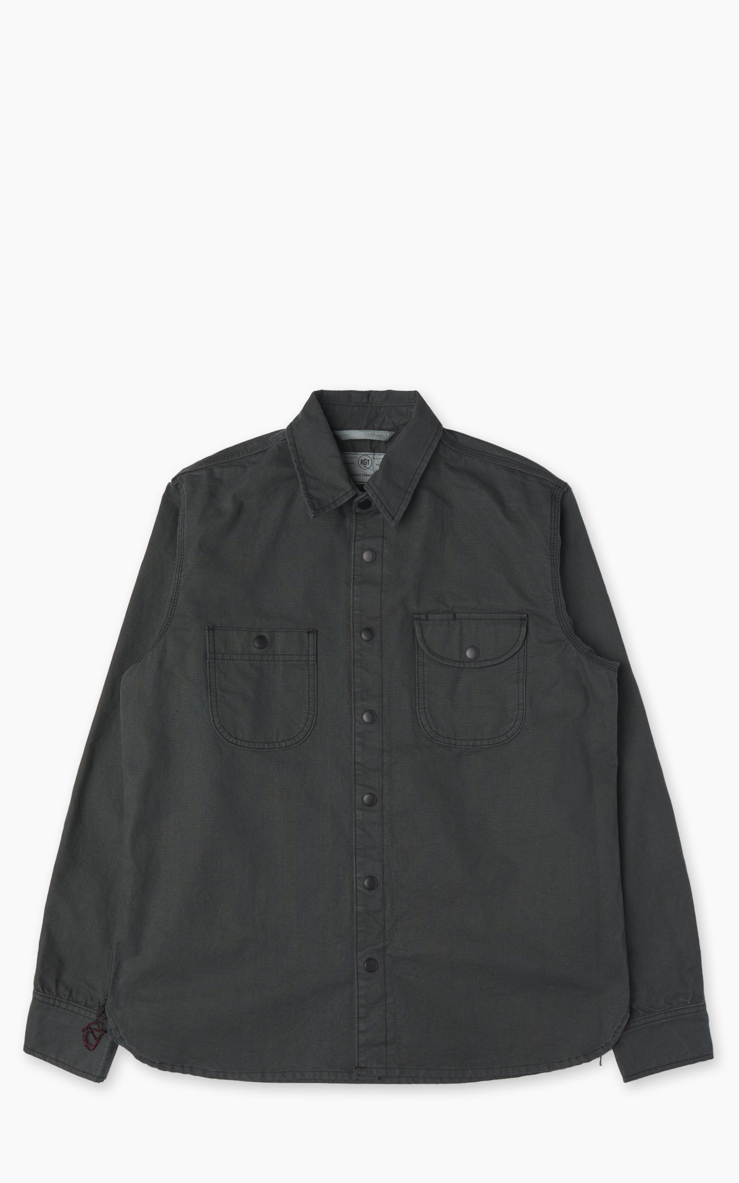 Rogue Territory Work Shirt Dyed Canvas Selvedge Ash