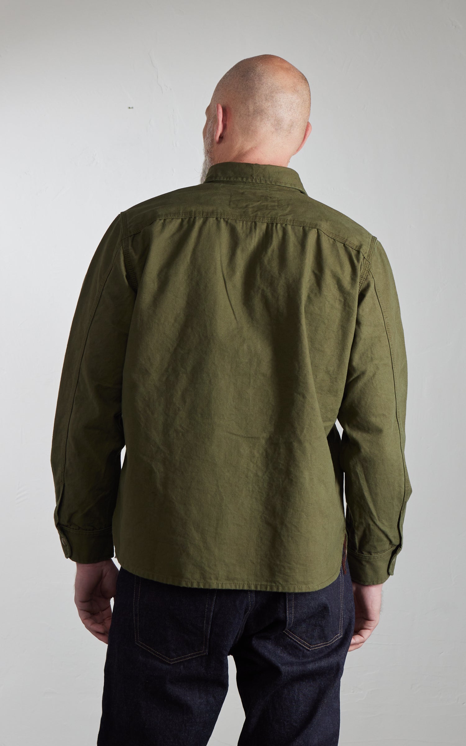 Rogue Territory Work Shirt Dyed Canvas Selvedge Olive