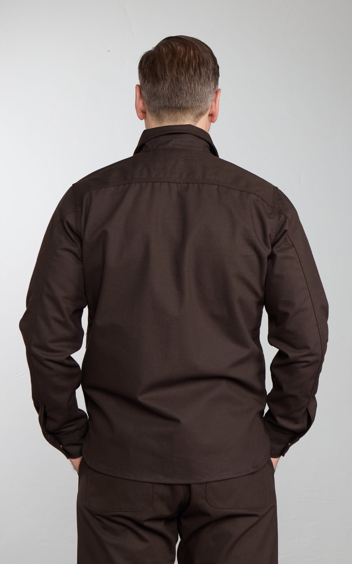 Rogue Territory Work Shirt Selvedge Canvas Dyed Brown
