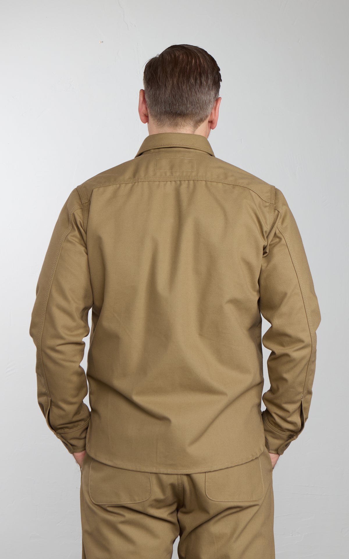 Rogue Territory Work Shirt Selvedge Canvas Dyed Khaki
