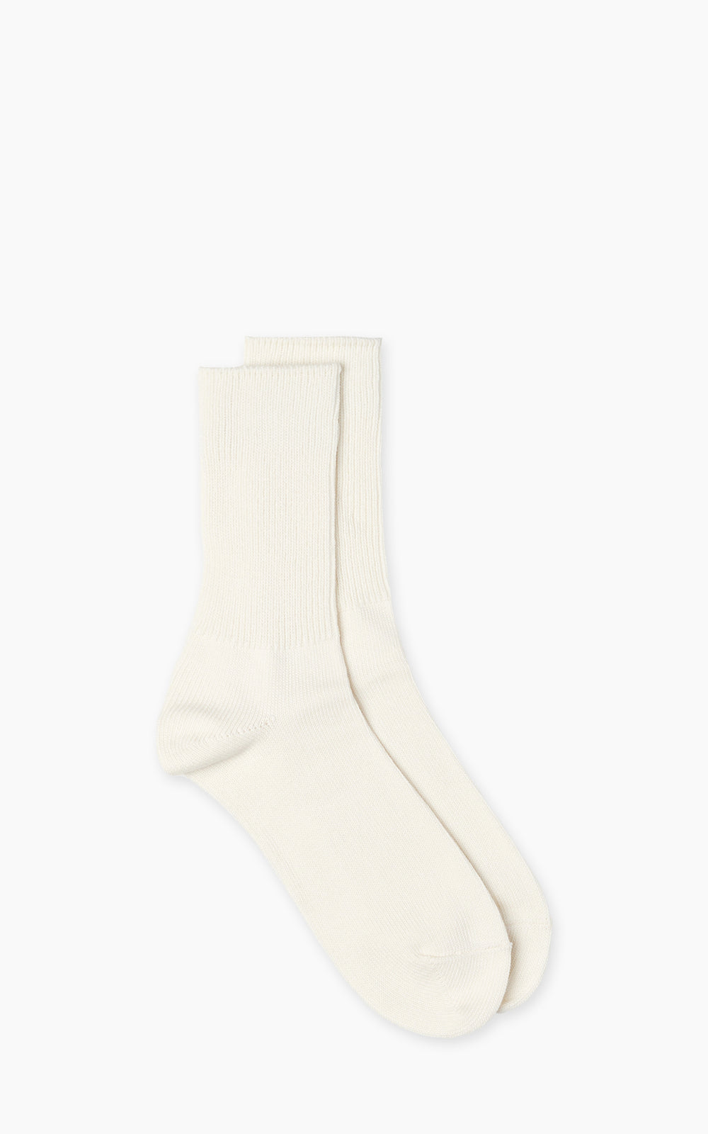 Rototo R1427 Organic Daily 3-Pack Ribbed Crew Socks Ivory