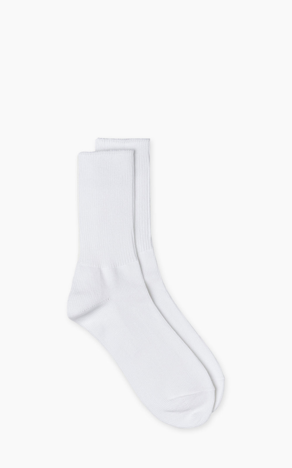 Rototo R1427 Organic Daily 3-Pack Ribbed Crew Socks White