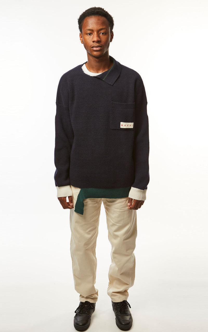 Marni Roundneck Knit Sweater Iris