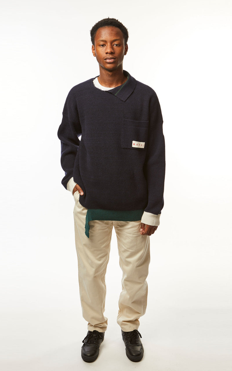 Marni Roundneck Knit Sweater Iris