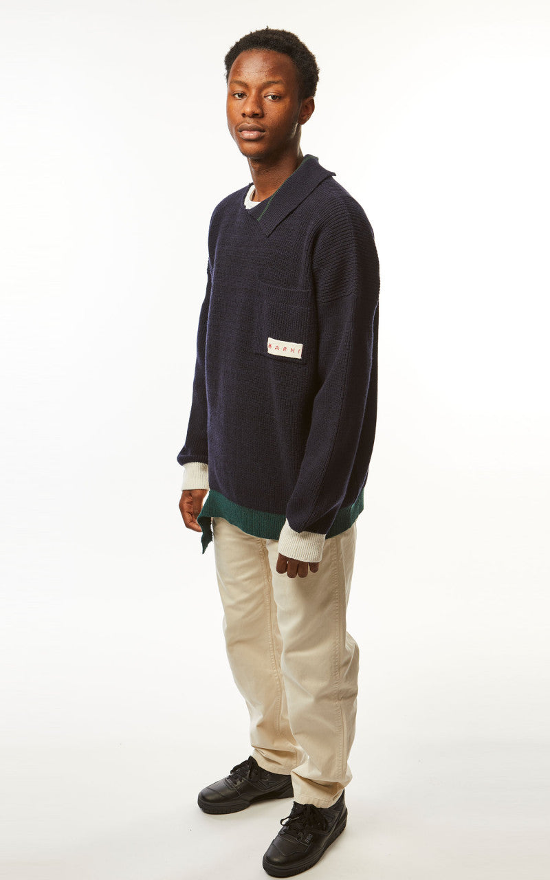 Marni Roundneck Knit Sweater Iris