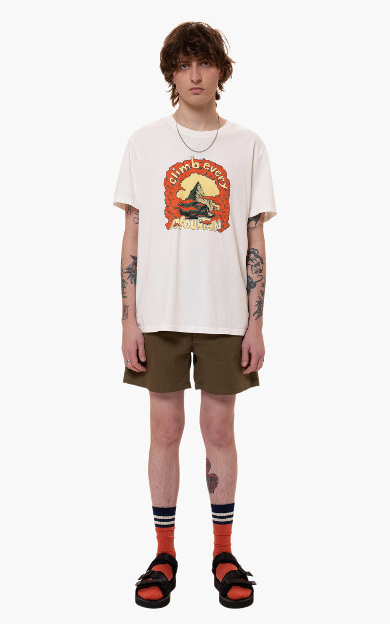 Nudie Jeans Roy Every Mountain Chalk White