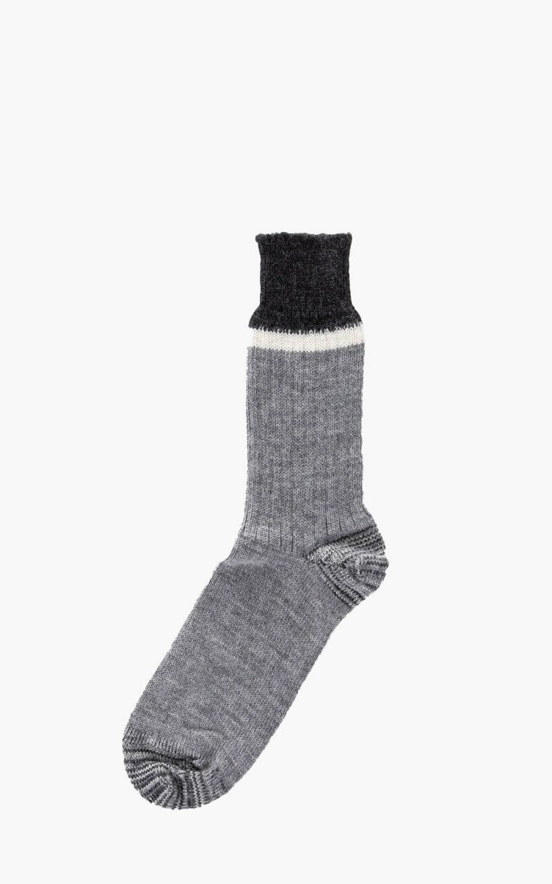 Merz b. Schwanen S73 Retro Sport Socks Greymelange/Nature