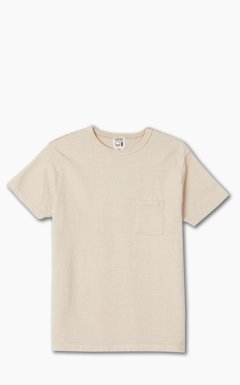 Samurai Jeans SJST-SC03 Japanese Cotton Made Pocket Tee Kuri Light