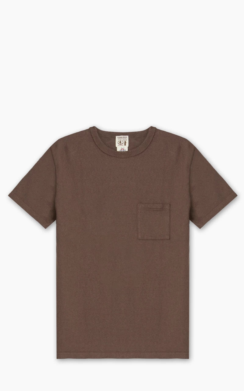 Samurai Jeans SJST-SC03 Japanese Cotton Made Pocket Tee Kuri Dark