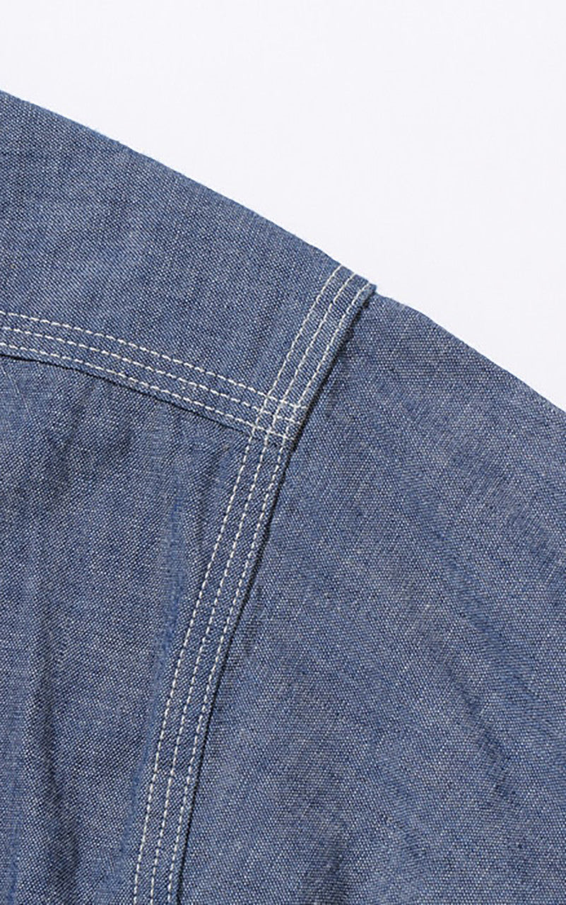 Sugar Cane SC27850 Blue Chambray Work Shirt One Wash Blue