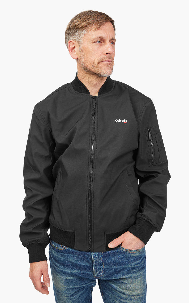 Schott NYC Kyson Bomber Jacket Black