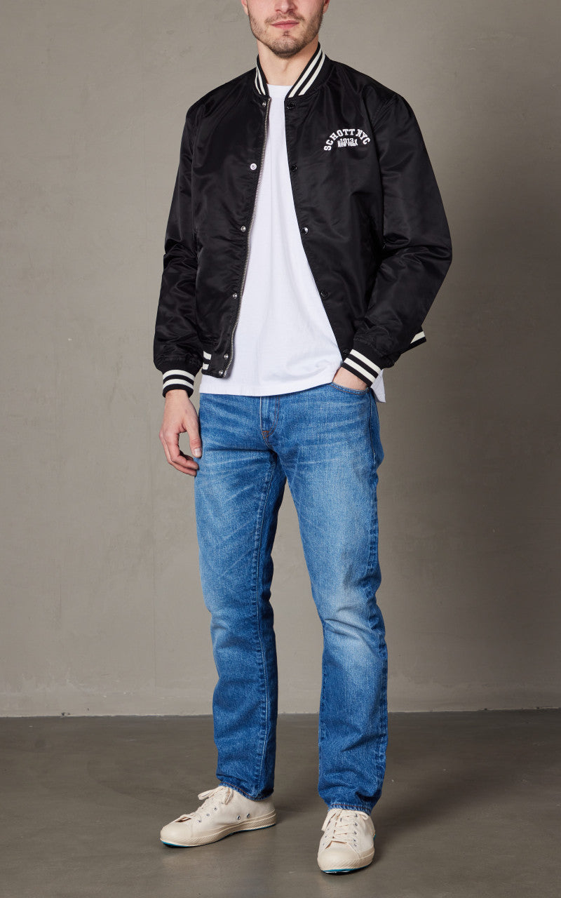 Schott NYC Princeton1 Varsity Jacket Black