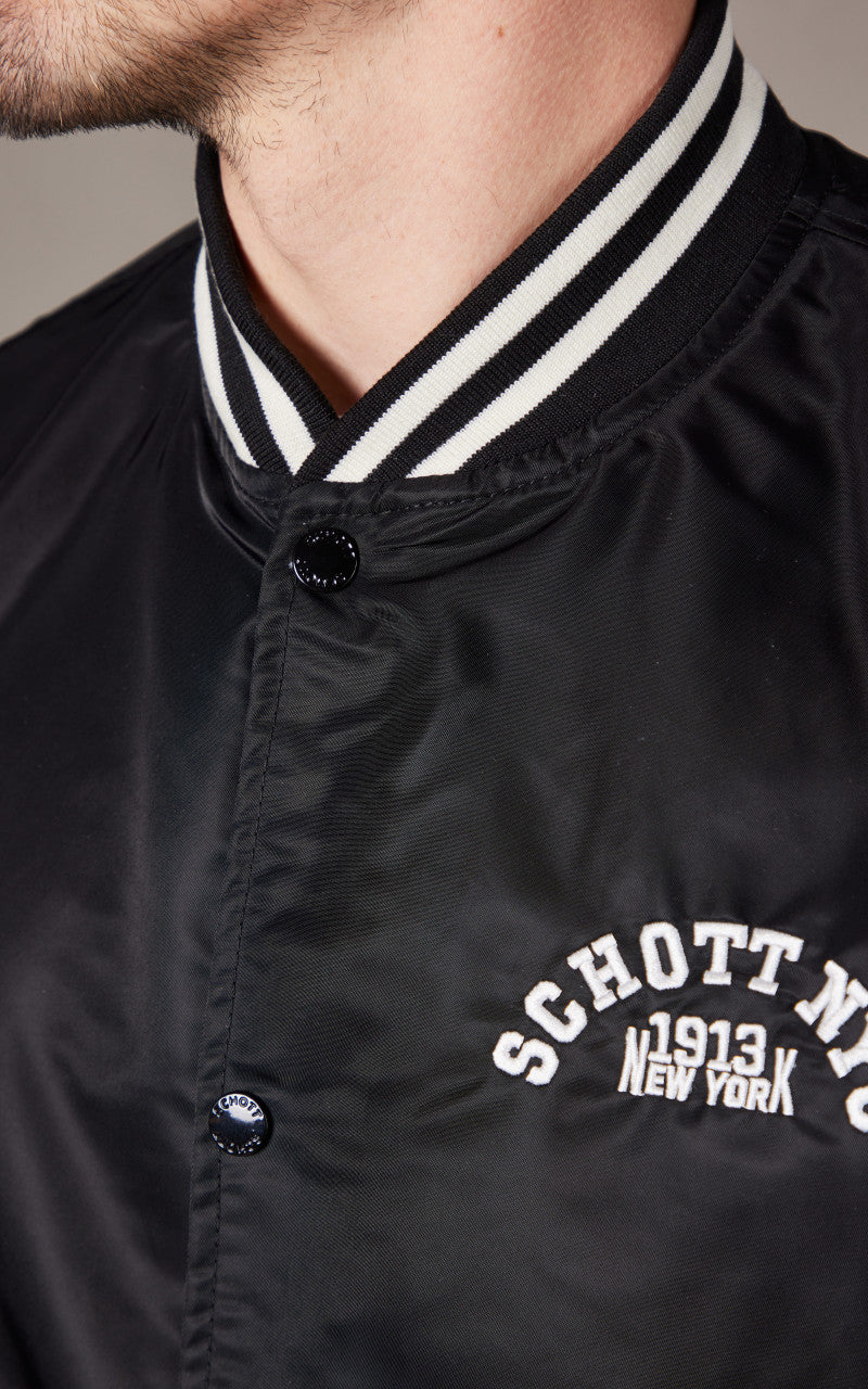 Schott NYC Princeton1 Varsity Jacket Black