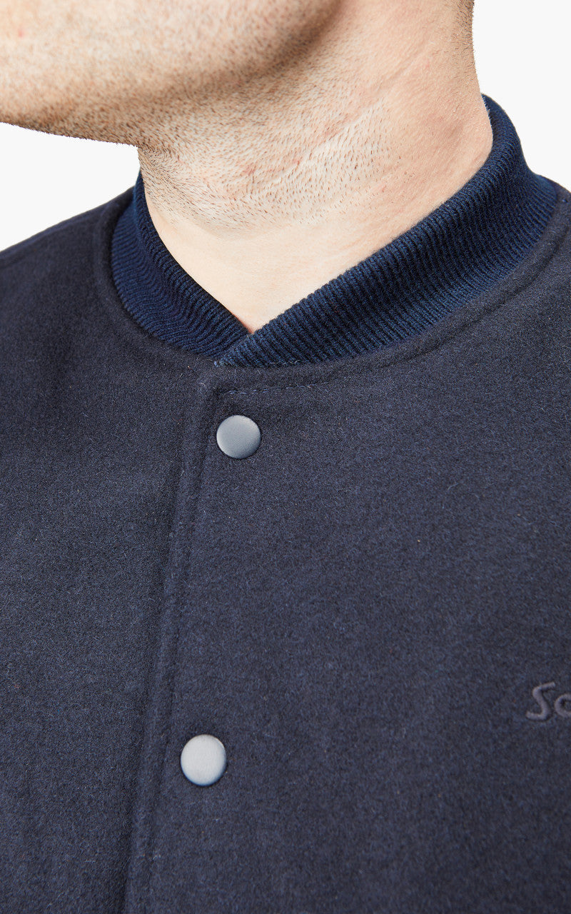 Schott NYC Varsity Jacket LCUSA Navy/Cognac