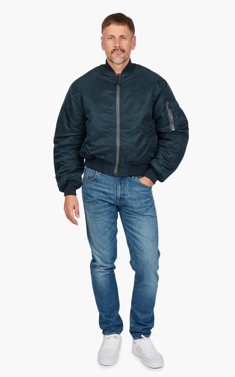 Schott NYC Airforce 90s Fit MA-1 Bomber Jacket Navy