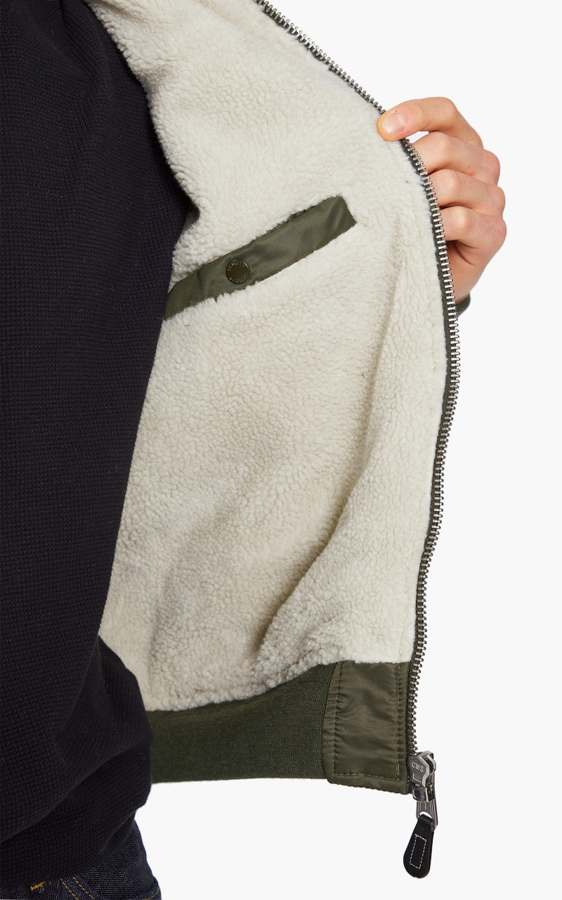 Schott NYC Hooded Airforce Bomber Jacket Army Khaki