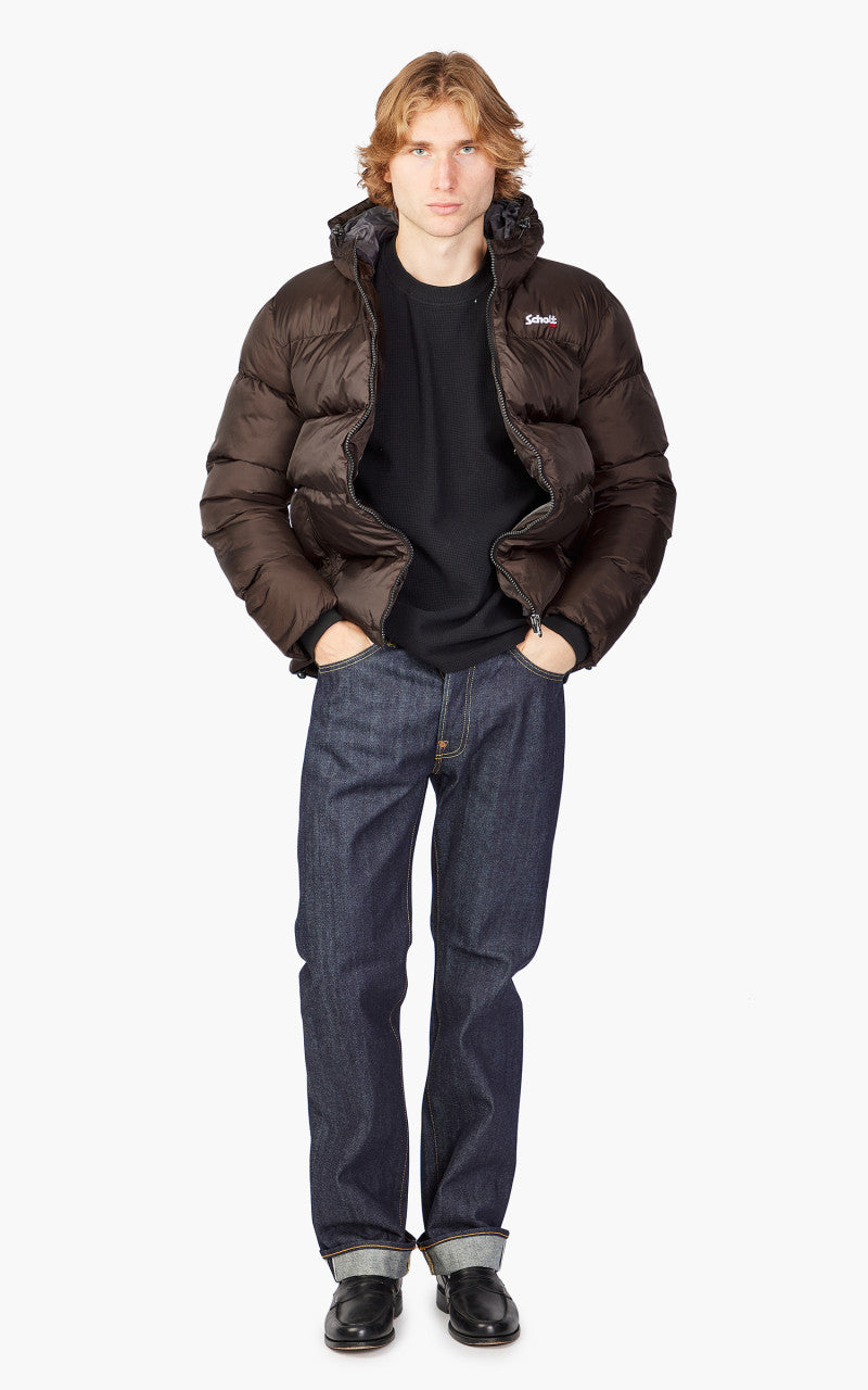 Schott NYC IDAHO2 Puffer Jacket Dark Brown