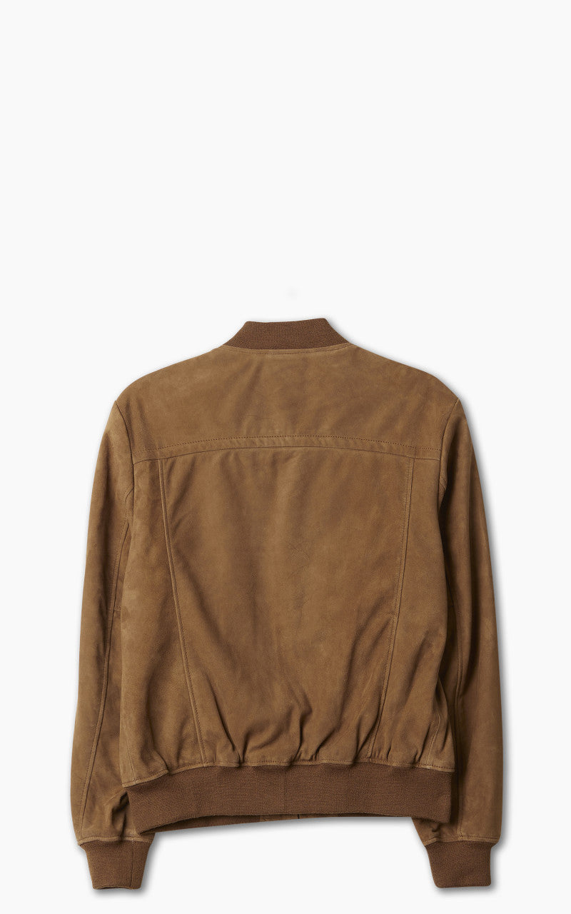 Schott NYC LC300 Suede Bomber Jacket Rust