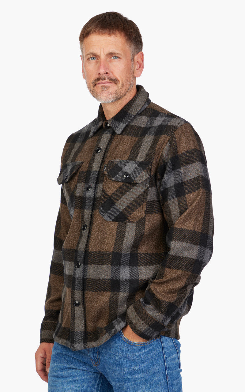 Schott NYC Overshirt Khaki Check