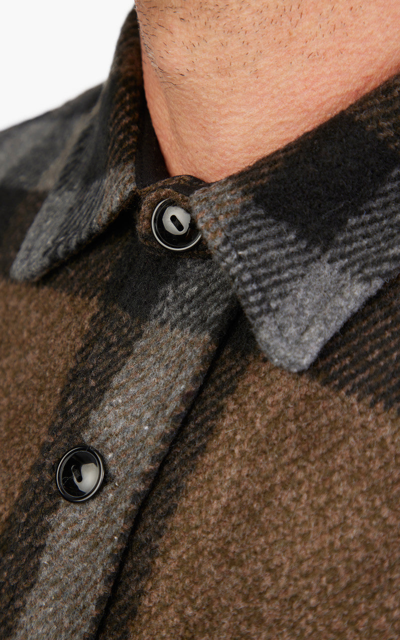 Schott NYC Overshirt Khaki Check