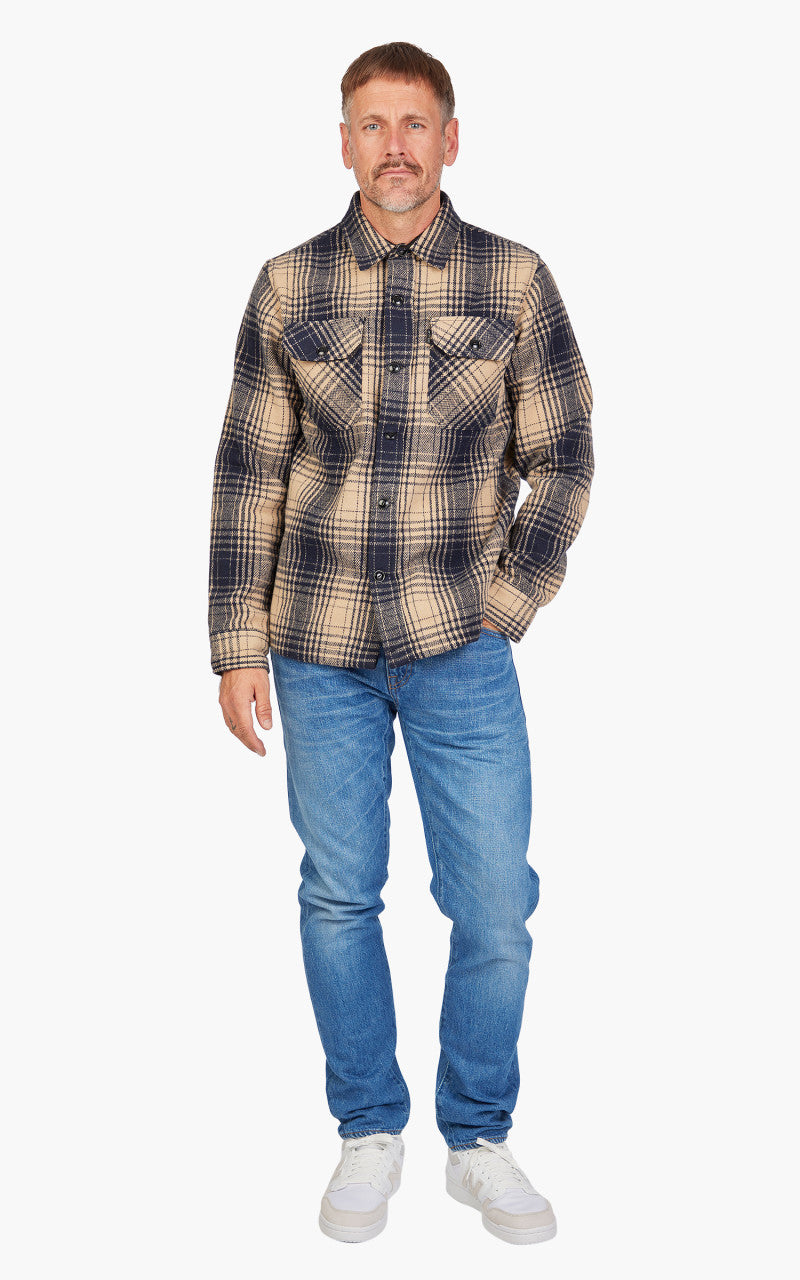 Schott NYC Overshirt Dark Navy Check