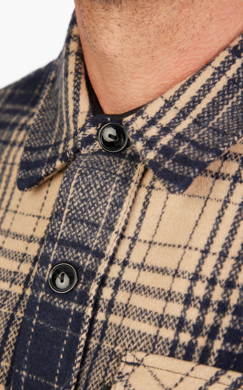 Schott NYC Overshirt Dark Navy Check