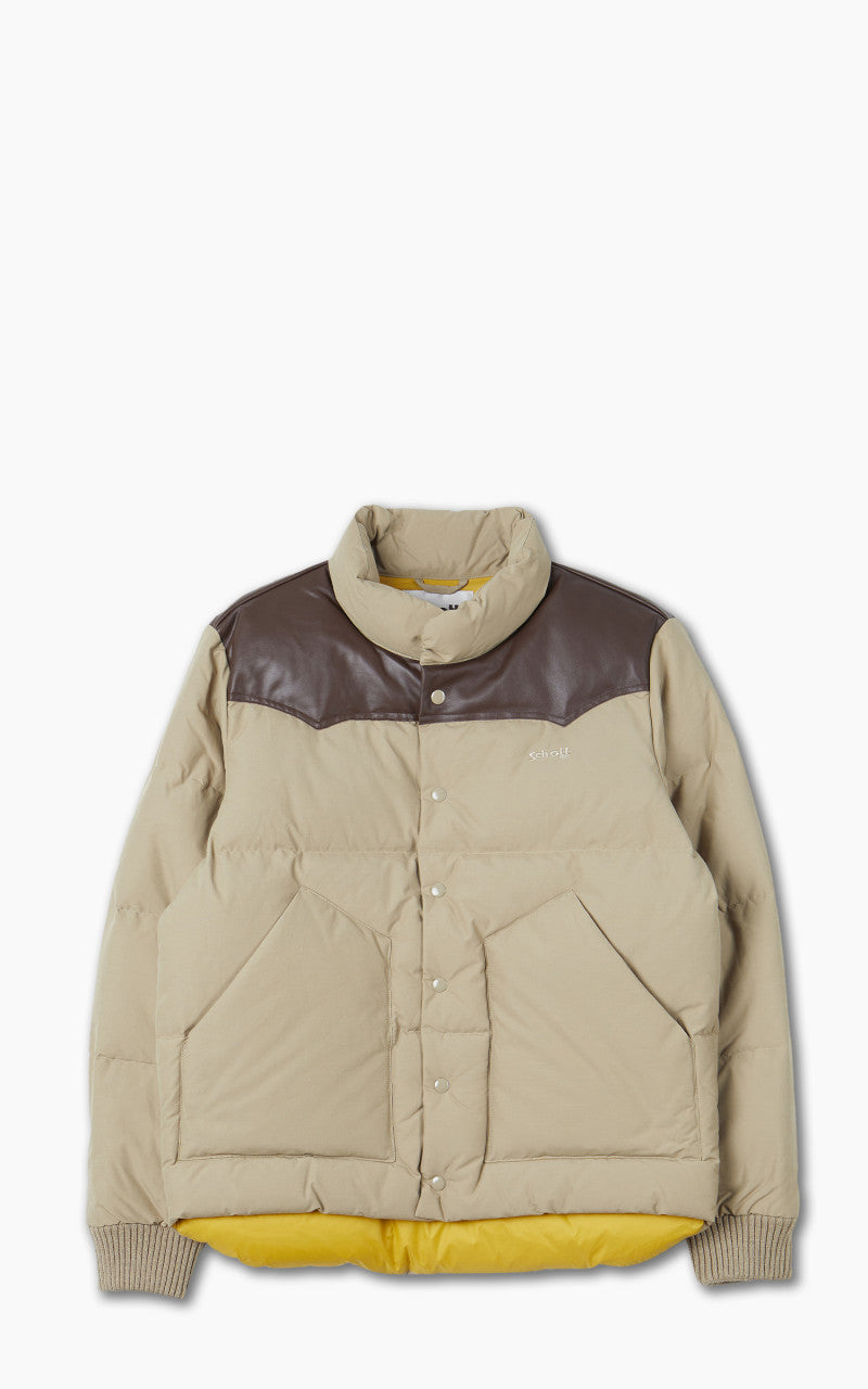 Schott NYC Blackburn Rancher Puffer Jacket Beige