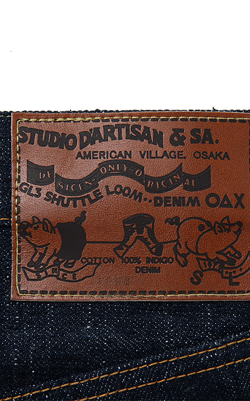 Studio D'Artisan SD-1001 GL3 Regular Straight Selvedge Jeans One Wash Indigo