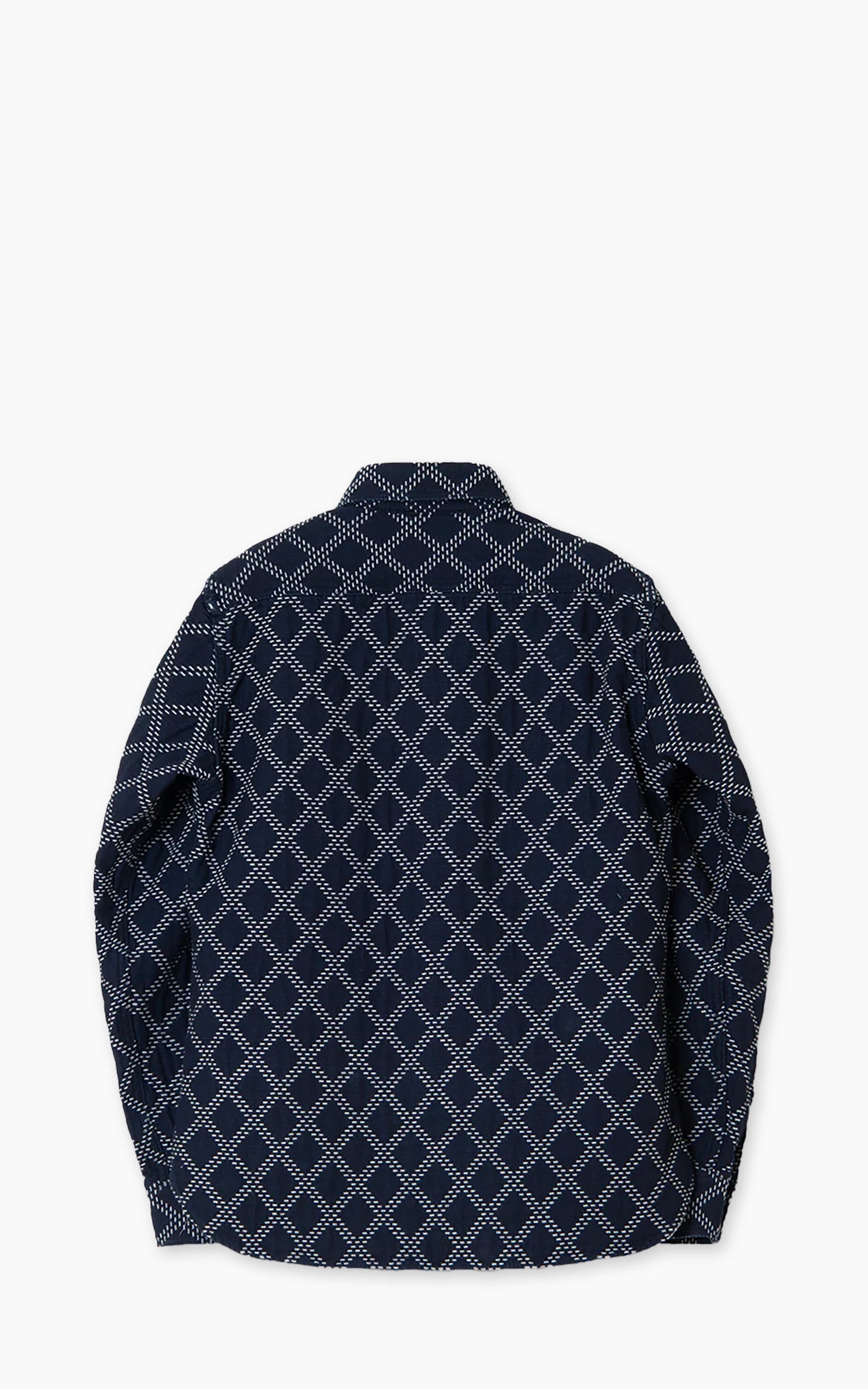 Studio D'Artisan 5728 Indigo Sashiko Dobby Work Shirt Indigo