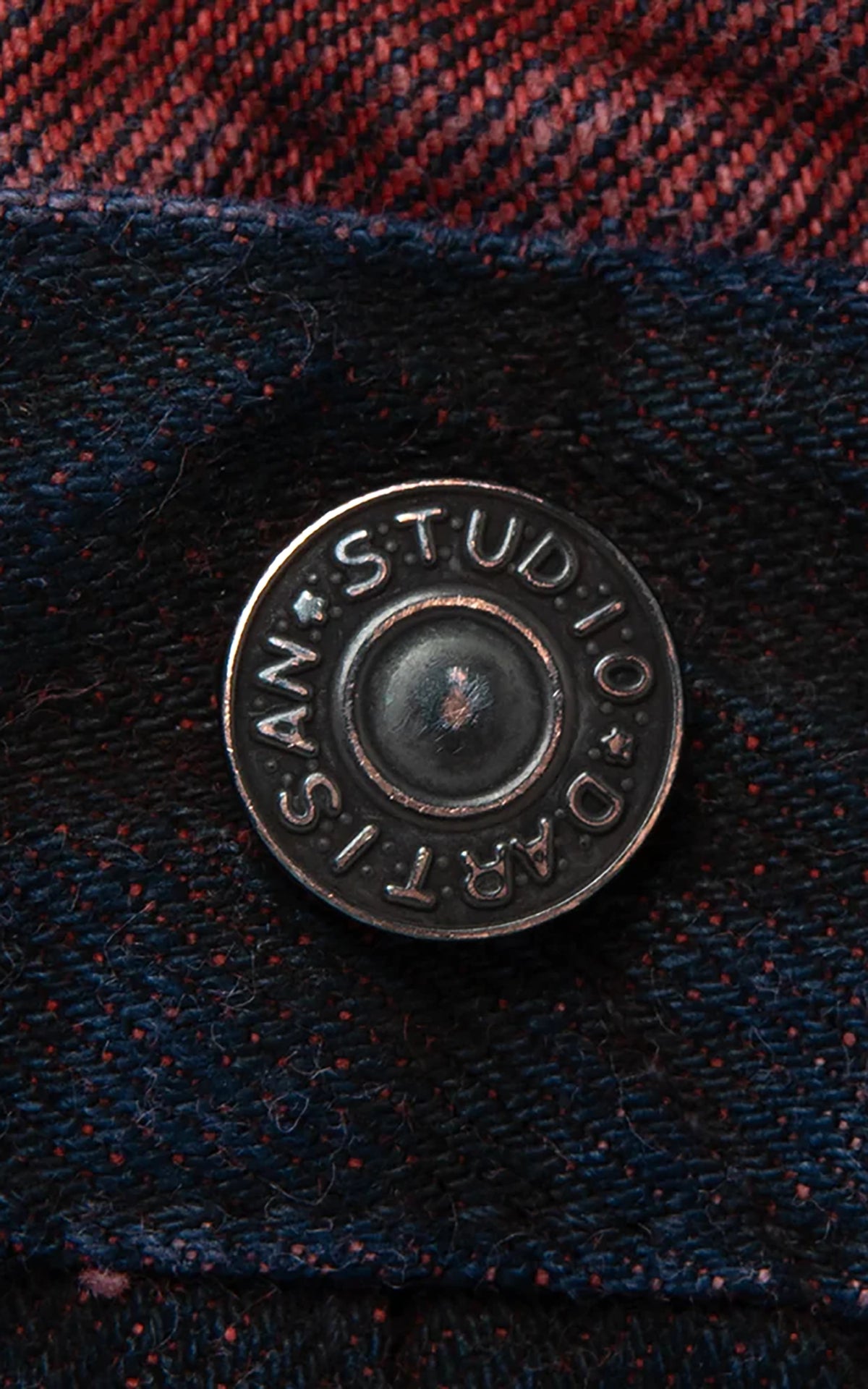 Studio D'Artisan D1908 „Bengala-Dye“ Relaxed Tapered Selvedge Jeans Indigo/Rot