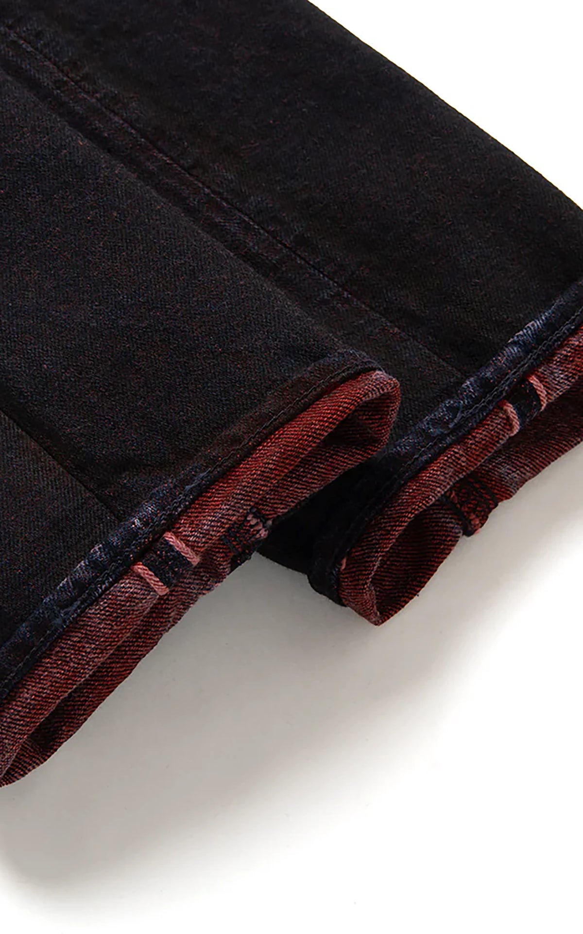 Studio D'Artisan D1908 „Bengala-Dye“ Relaxed Tapered Selvedge Jeans Indigo/Rot