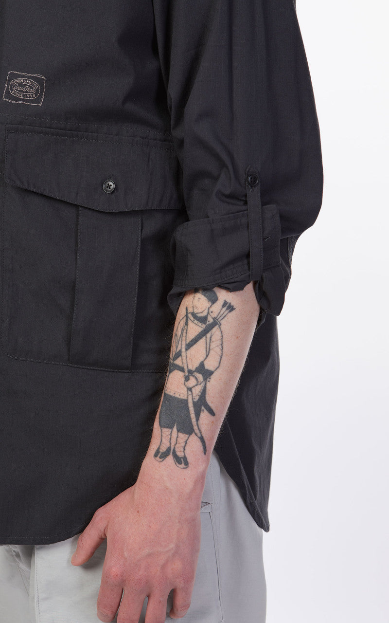 Snow Peak Takibi Light Ripstop Pullover Shirt Black
