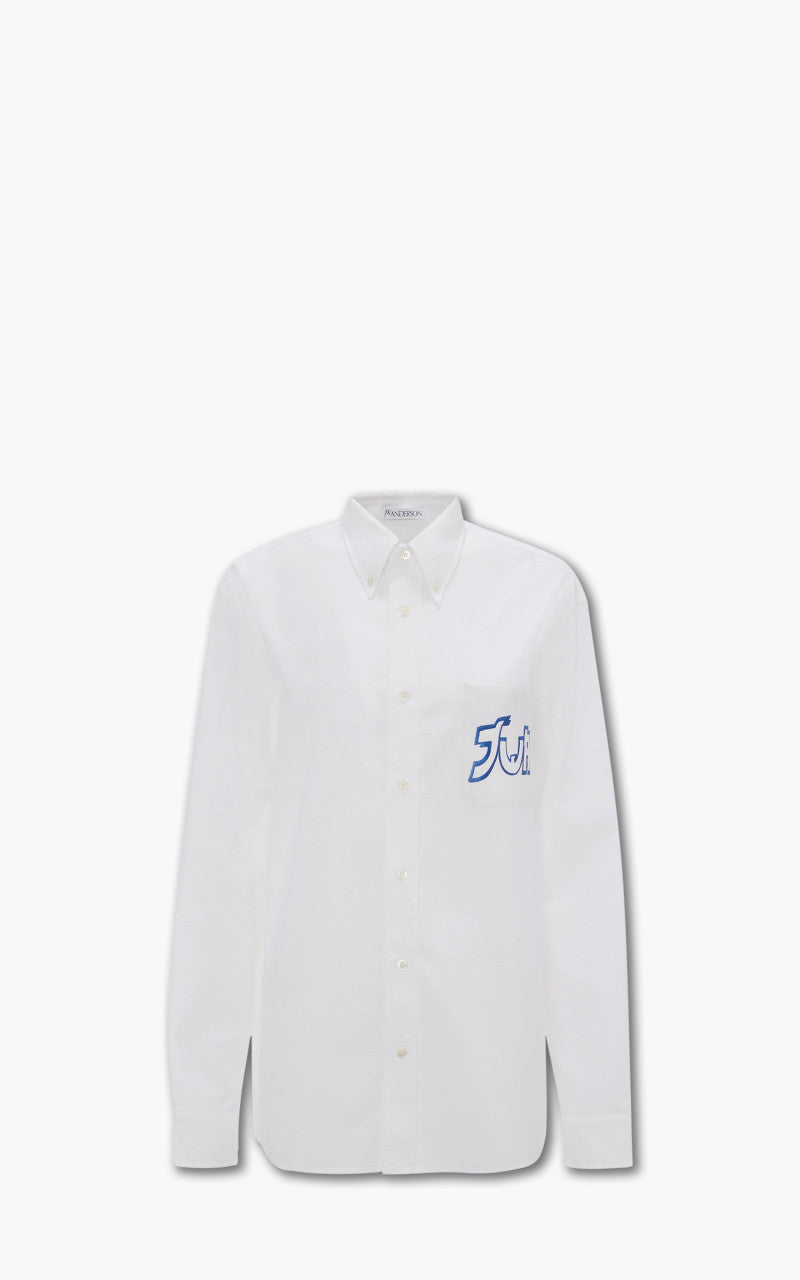 JW Anderson RH Chest And Back Embroidery Shirt White
