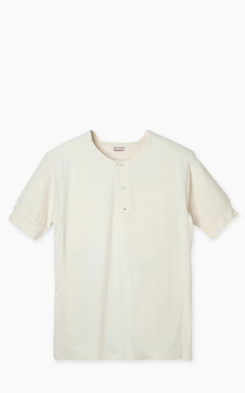 Stevenson Overall Co. SideFlex Loopwheeled Henley Oatmeal