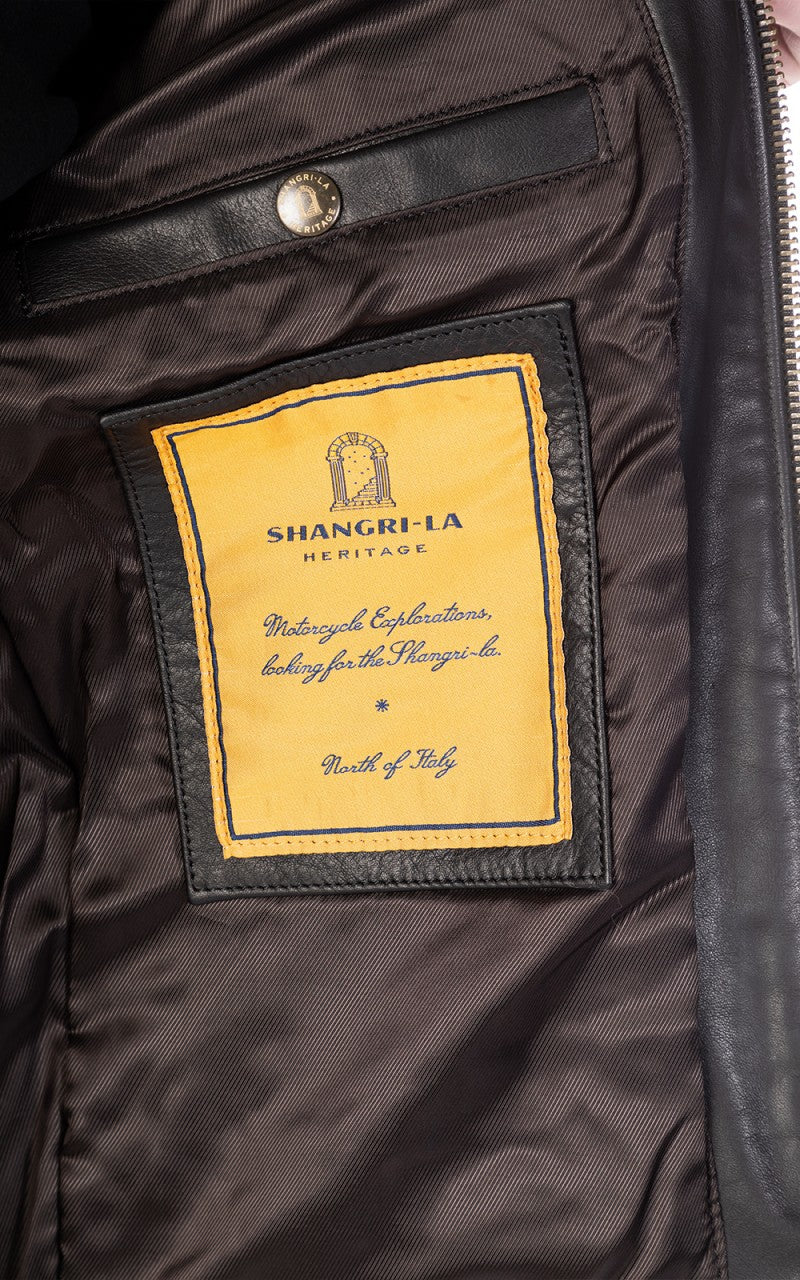 Shangri-La Heritage Varenne Leather Jacket Black