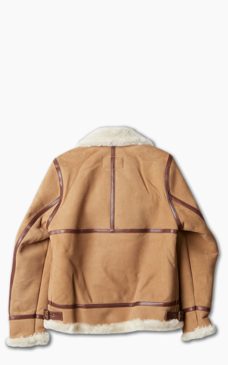 Shangri-La Heritage Aviatore B-3 Shearling Leather Jacket Sabbia
