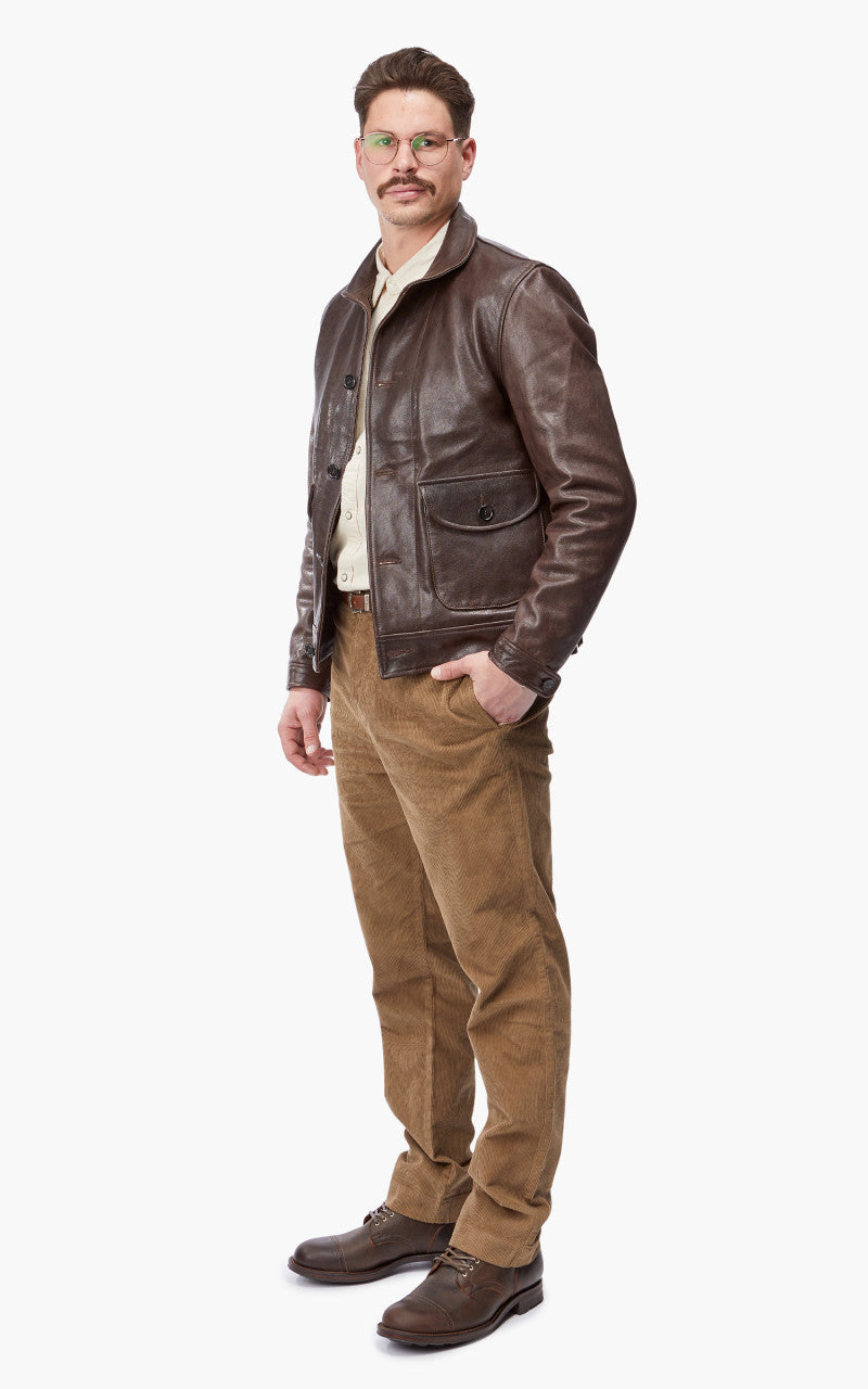 Shangri-La Heritage Cossack Lambskin Leather Jacket Testa di Moro