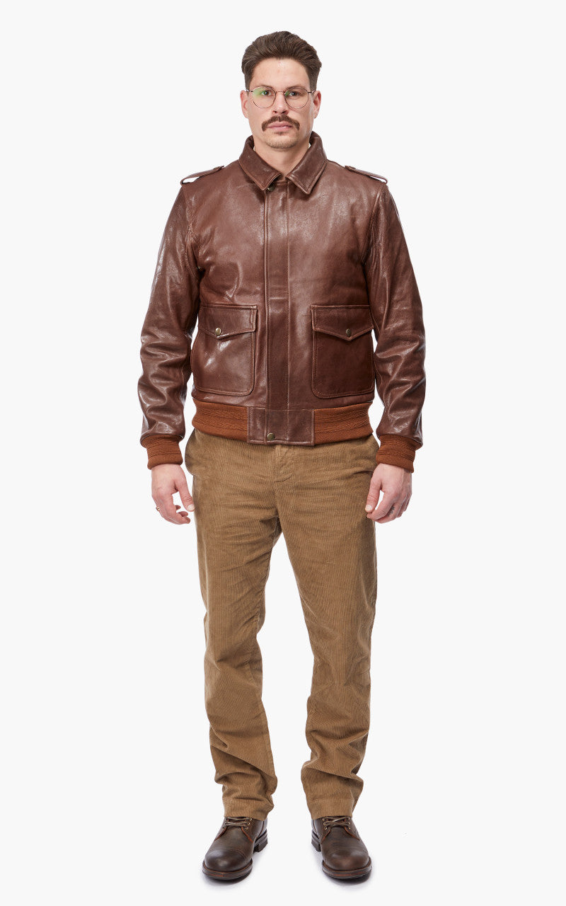 Shangri-La Heritage Don Gentile A-2 Flight Jacket Seal Brown