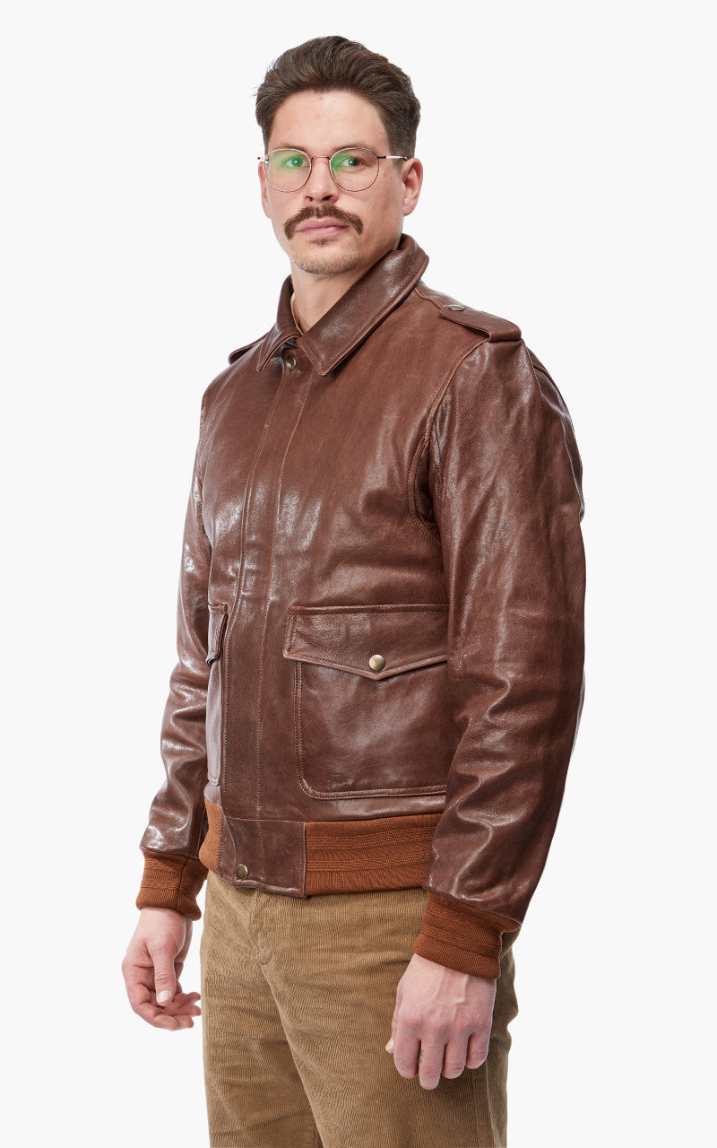 Shangri-La Heritage Don Gentile A-2 Flight Jacket Seal Brown