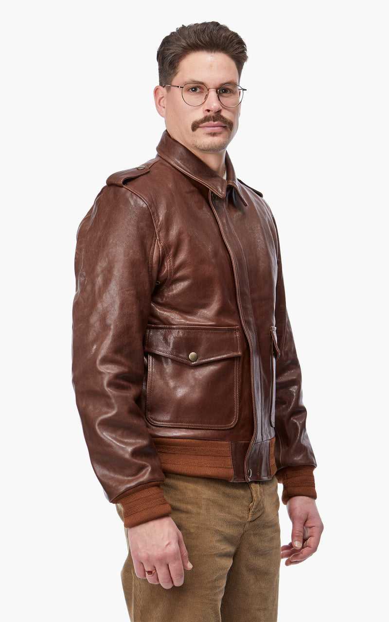 Shangri-La Heritage Don Gentile A-2 Flight Jacket Seal Brown