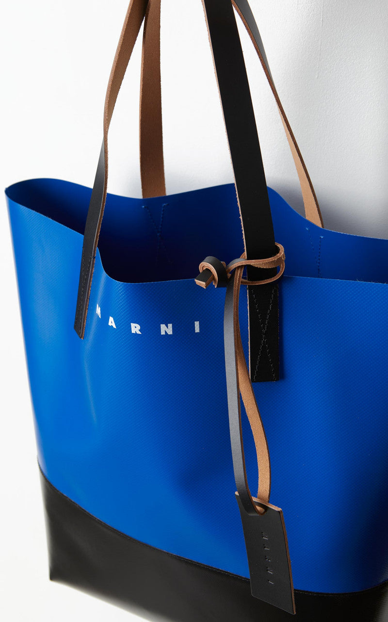 Marni Tribeca Shopping Bag Royal/Black/Black